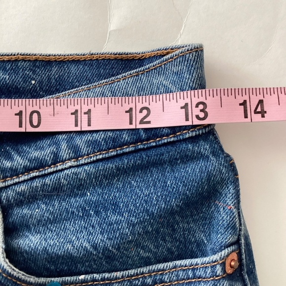 Levi’s Wedge Straight Jeans 24 Custom paint splatter Armadillo Dinosaur Patches - Picture 14 of 16